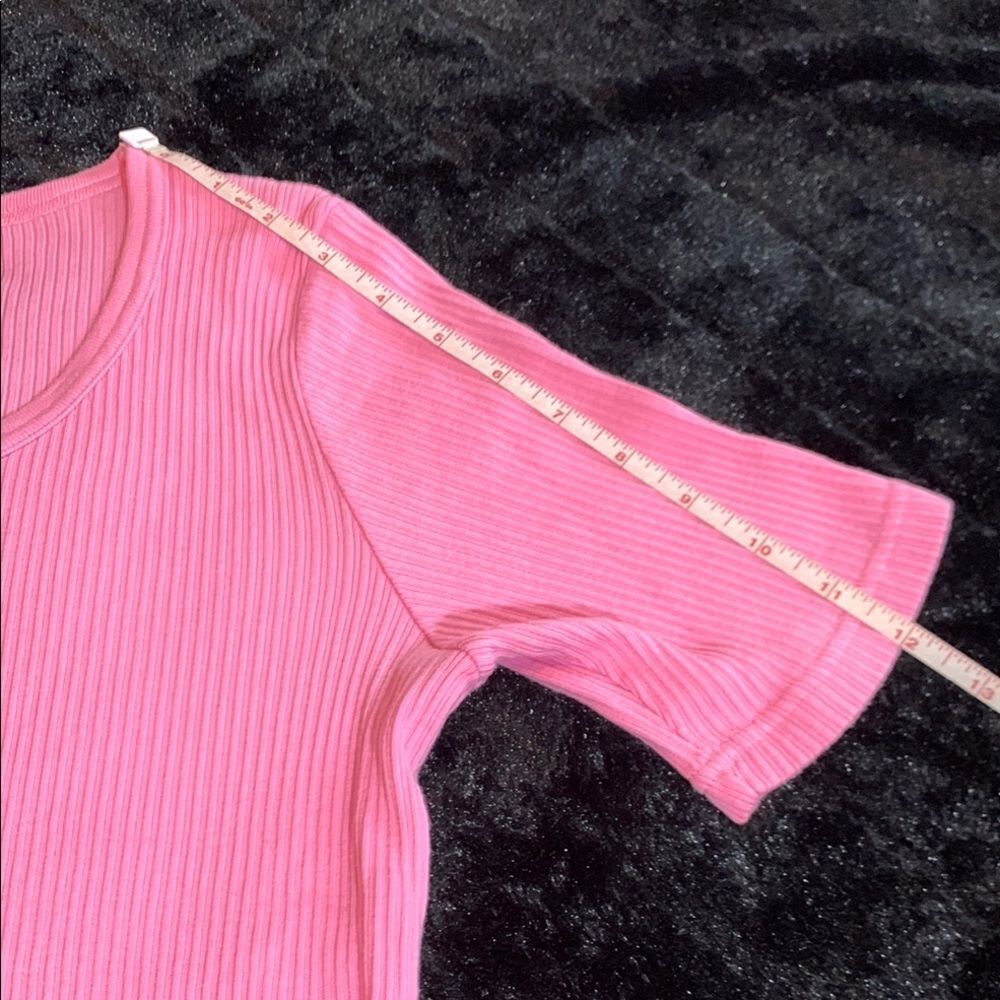 LAUREN BY RALPH LAUREN GREEN LABEL WOMEN'S RIBBED SCOOP NECK T-SHIRT SIZE LARGE - Picture 6 of 7